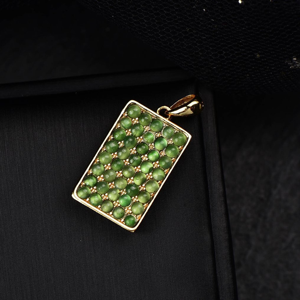 ALGT认证 - 高度独家的天然翡翠吊坠 由时间与自然塑造的浓郁色彩- 2.77 g #4.3