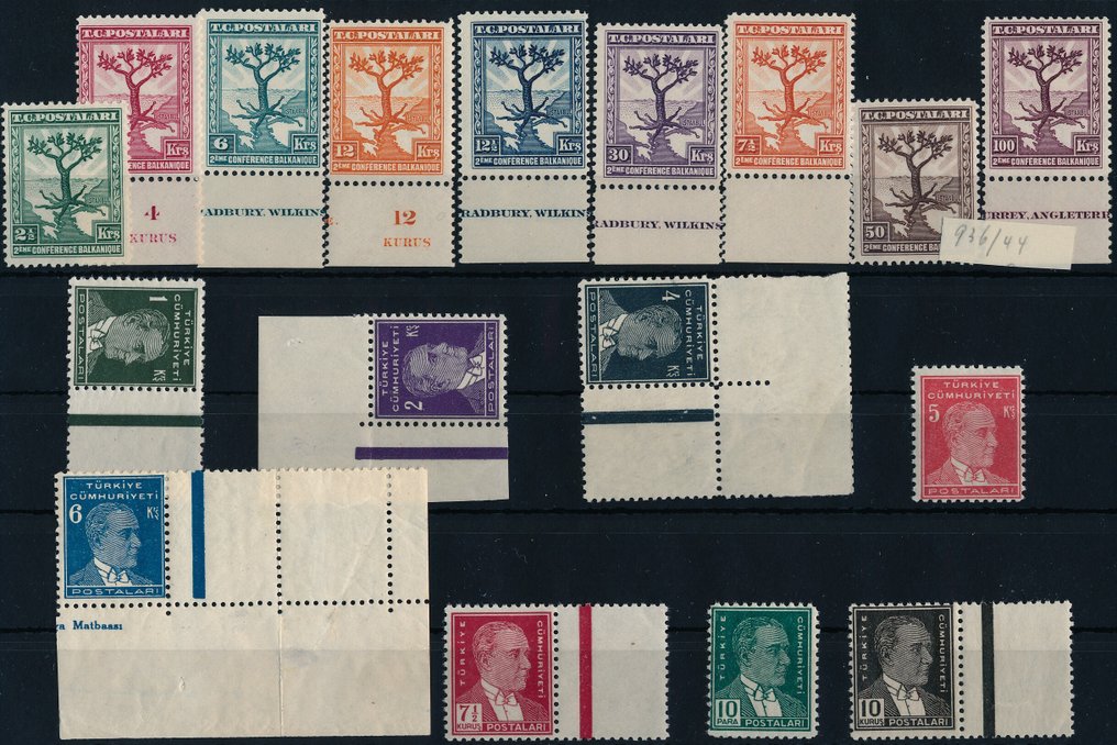 Türkiye 1930/1931 - Fresh lot from the early 1930s with mostly complete issues. - dabei auch Freimarken Atatürk 1931 komplett #4.3