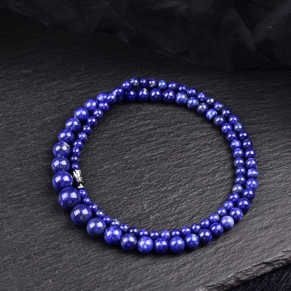 无底价 - 大型且独特的天然青金石项链 自然的光辉- 35.27 g #2.1