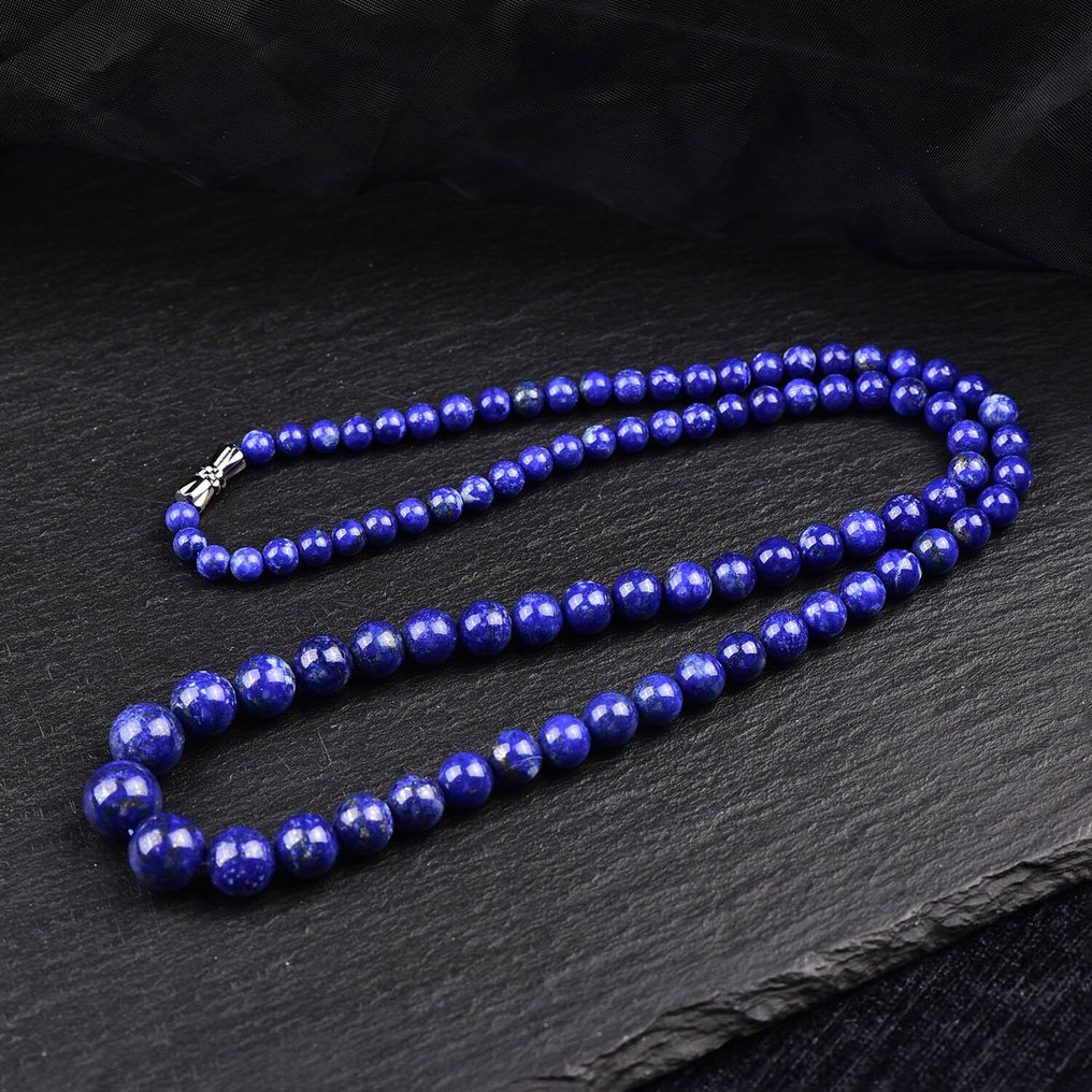 无底价 - 大型且独家的天然青金石项链 自然的光辉- 37.39 g #1.0