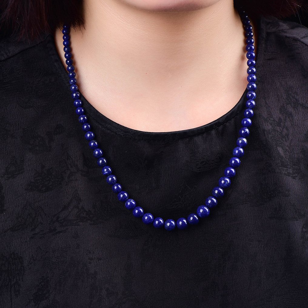 Collier en lapis lazuli naturel grand et exclusif - sans enchère. Une pure expression de la beauté naturelle- 37.24 g #1.0