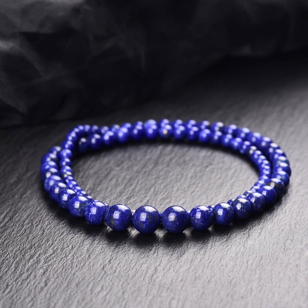 无底价 - 大型且独家的天然青金石项链 自然的光辉- 37.39 g #3.2