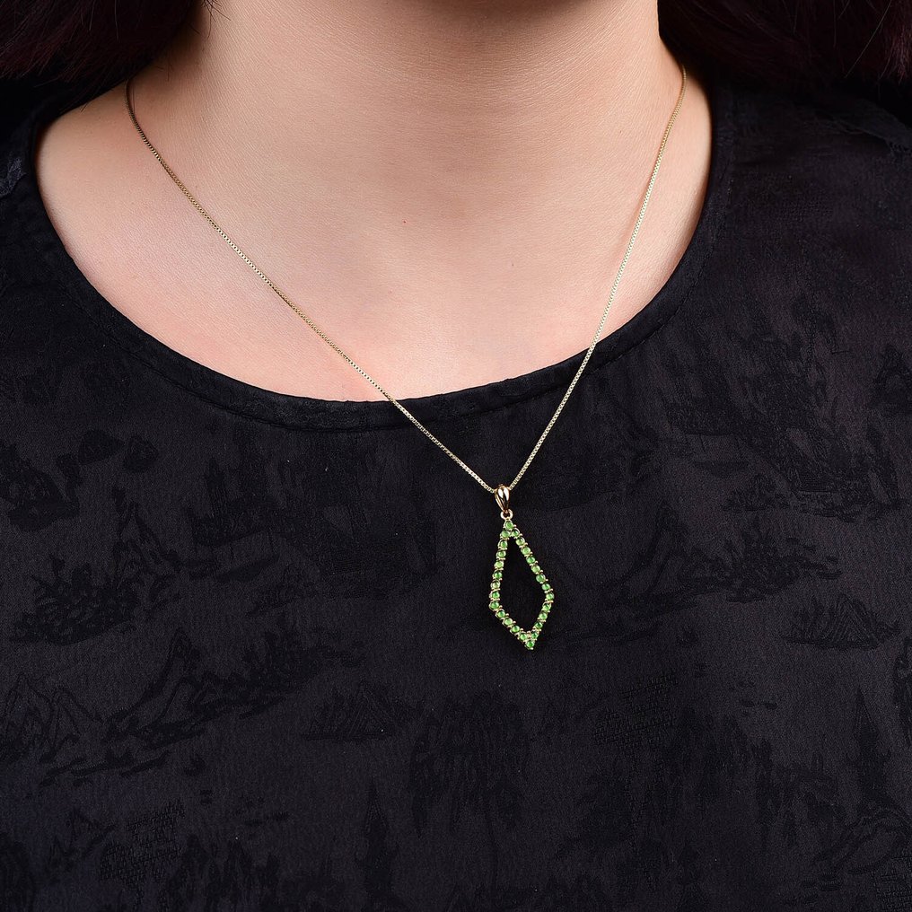 ALGT认证 - 高度独家的天然翡翠吊坠 由时间与自然塑造的浓郁色彩- 1.65 g #1.0