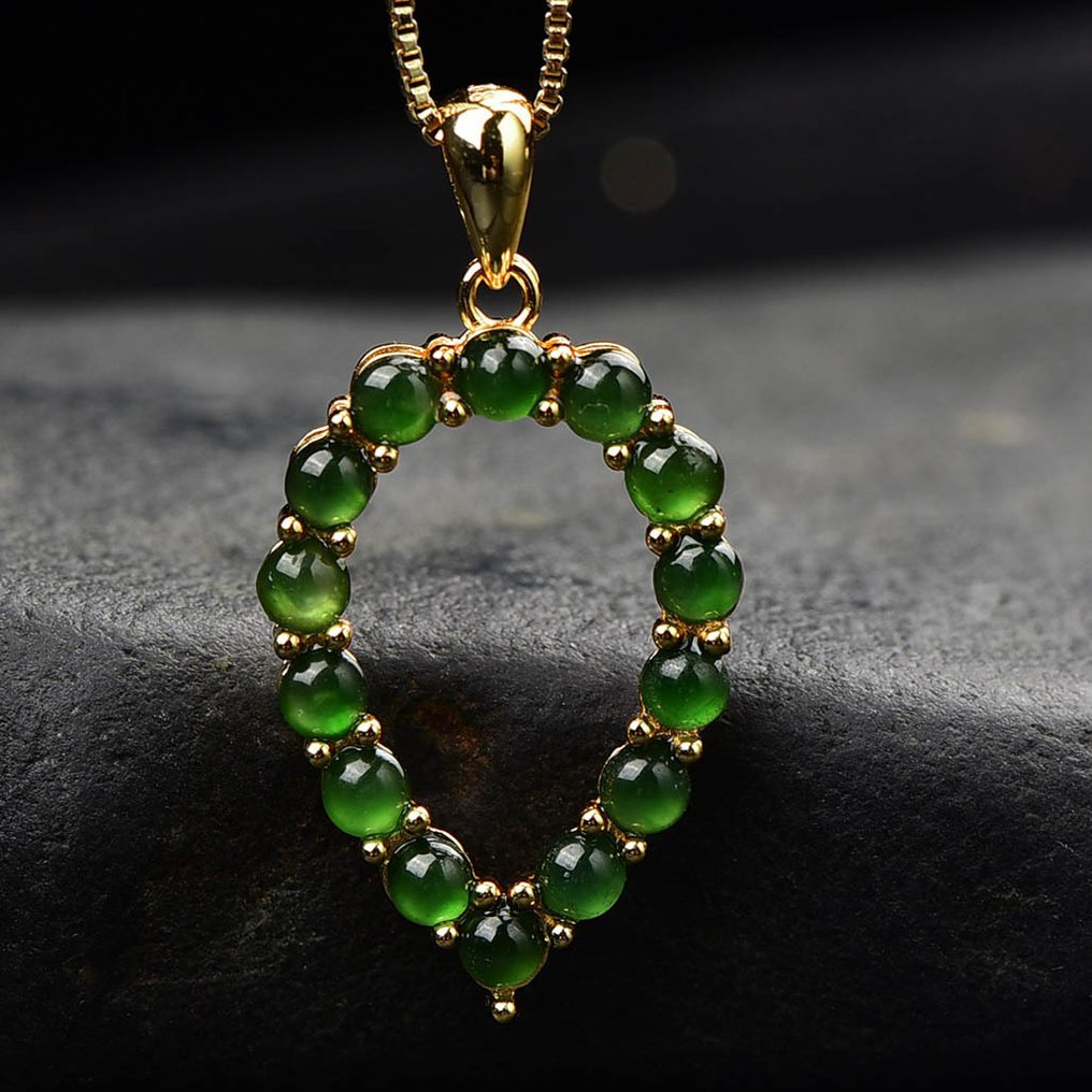 ALGT认证 - 高度专属的自然翡翠吊坠 令人瞩目的色彩强度,直接来自大地- 1.94 g #1.0