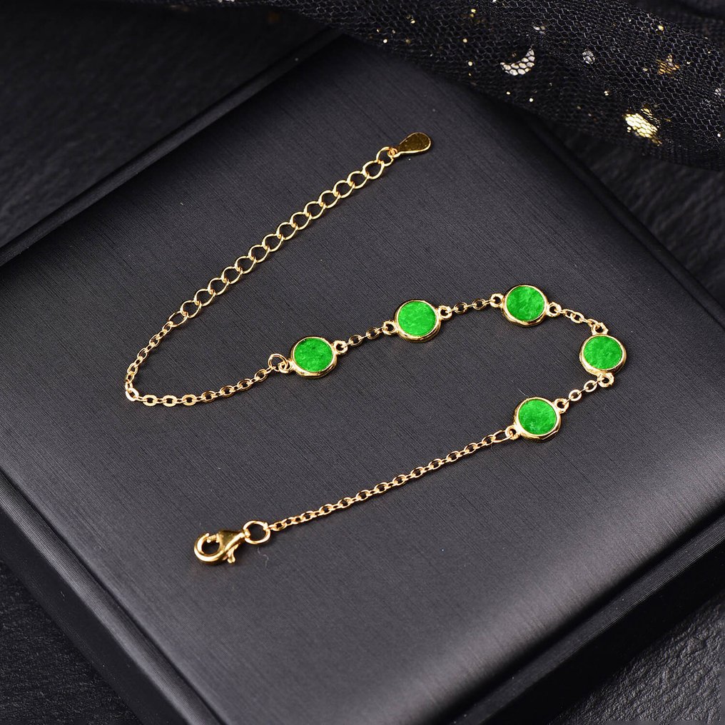 ALGT Certified - Huge and Highly Exclusive Natural Jadeite Bracelet - A discovery with a uniquely vivid hue- 2.43 g #4.3