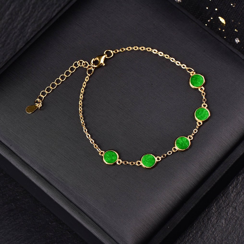 ALGT Certified - Huge and Highly Exclusive Natural Jadeite Bracelet - A discovery with a uniquely vivid hue- 2.43 g #1.0