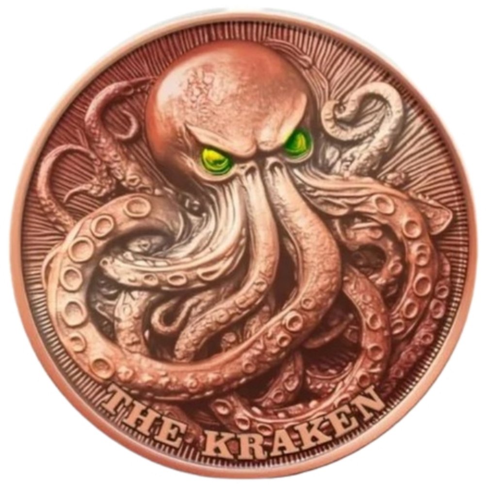 Lume. 5 AVDP The Kraken Reverse Proof Glow in the Dark - 5 oz (Fără preț de rezervă) #1.0