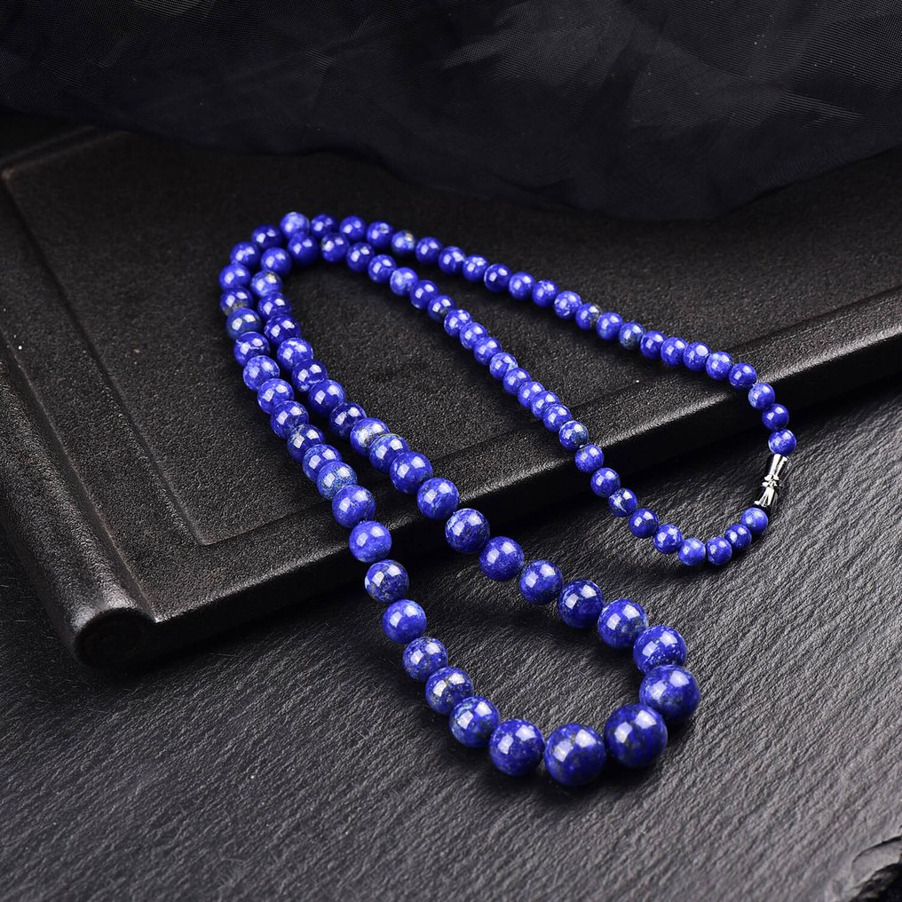 无底价 - 大型且独家的天然青金石项链 自然的光辉- 37.39 g #4.3