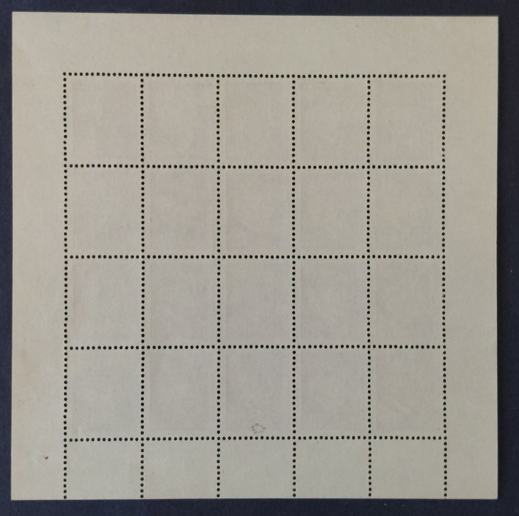 Γαλλία 1941/42 - Μαρέσαλ Πετάν, 1 φ. 20 καστανό, Ψευδής Υπηρεσία Πληροφοριών, μπλοκ 20 υπογεγραμμένο Roumet - Yvert 515a #1.0