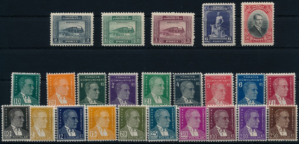 Türkiye 1930/1931 - Fresh lot from the early 1930s with mostly complete issues. - dabei auch Freimarken Atatürk 1931 komplett #1.0