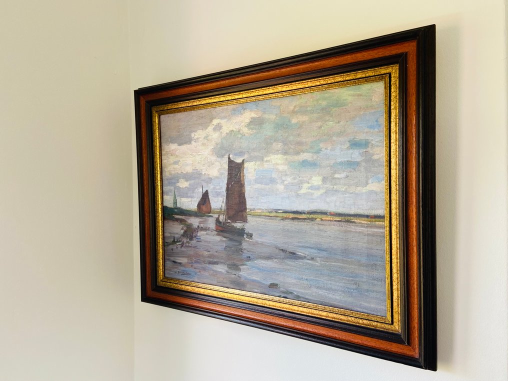 Wilhelm Hambuchen (1869-1939) - Vissersboot op het droge #3.2