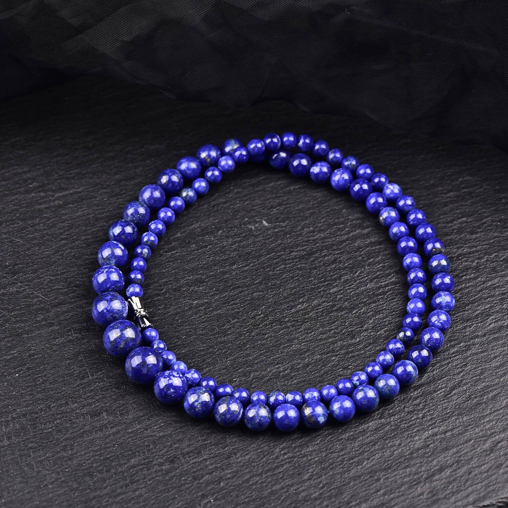 无底价 - 大型且独家的天然青金石项链 自然的光辉- 37.39 g #2.1