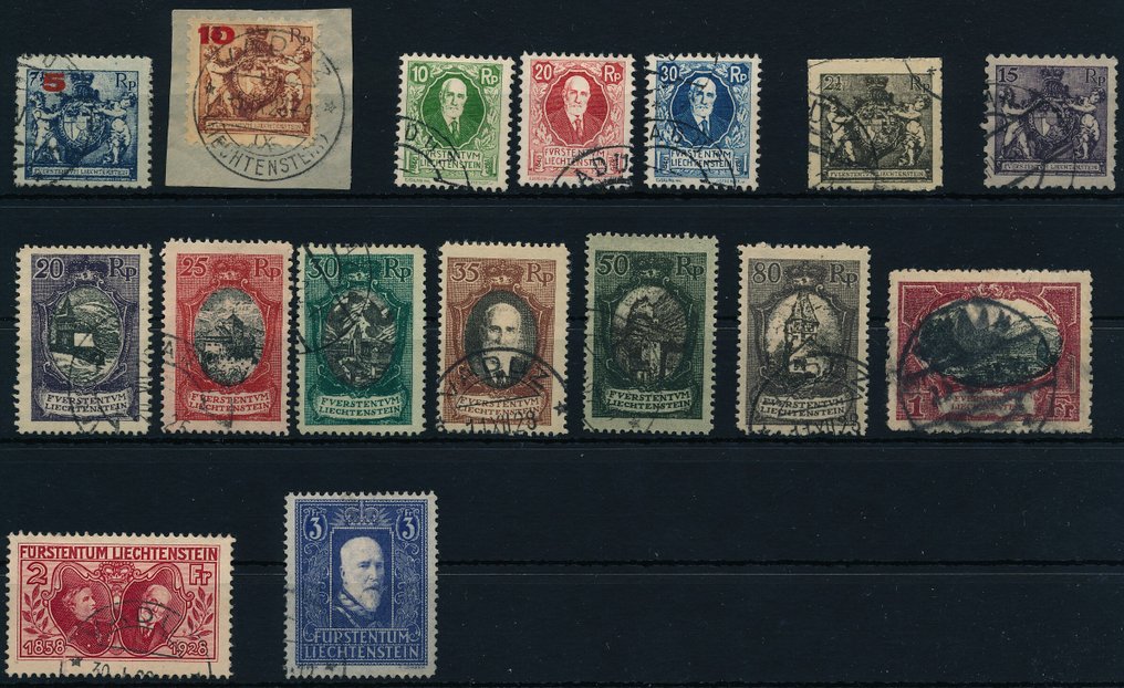 Liechtenstein 1925/1933 - Stamped lot with mostly higher values and outputs. #2.1