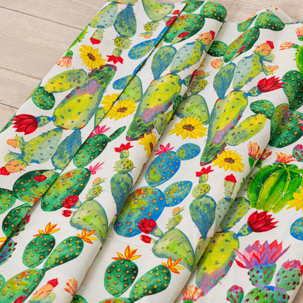 Decorative fabric - Interior design - Cactus & Flowers - Upholstery fabric  - 250 cm - 280 cm #4.3