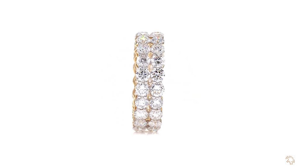 Zonder minimumprijs - Ring - 14 karaat Geel goud - 5.09ct. tw. Diamant (Lab-grown) #4.3