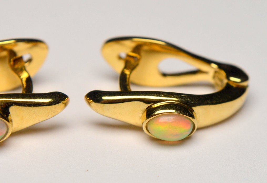 Opál - Ezüst - Drop fülbevaló - 925 #4.3