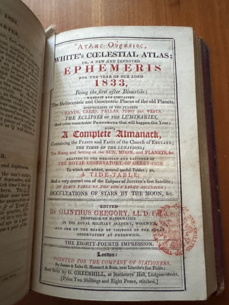 [Stationers’ Company] - Almanacks for the Year of Our Lord 1833. - 1833 #4.3