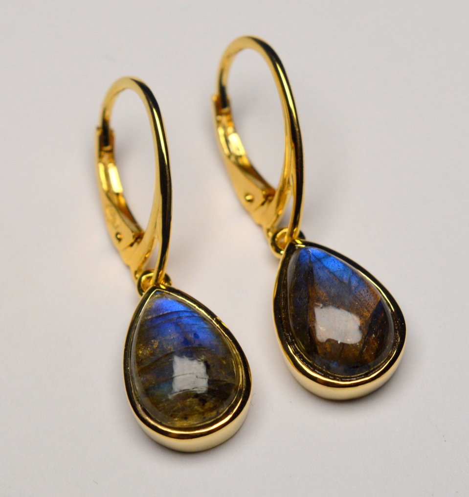 Argento - Orecchini - 925 - Labradorite 4,89g #1.0