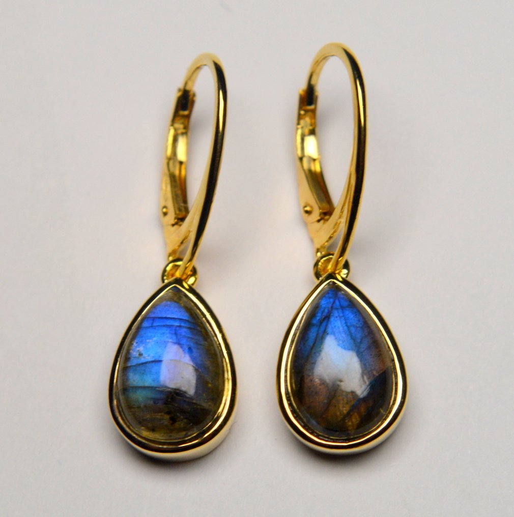 Argento - Orecchini - 925 - Labradorite 4,89g #1.0