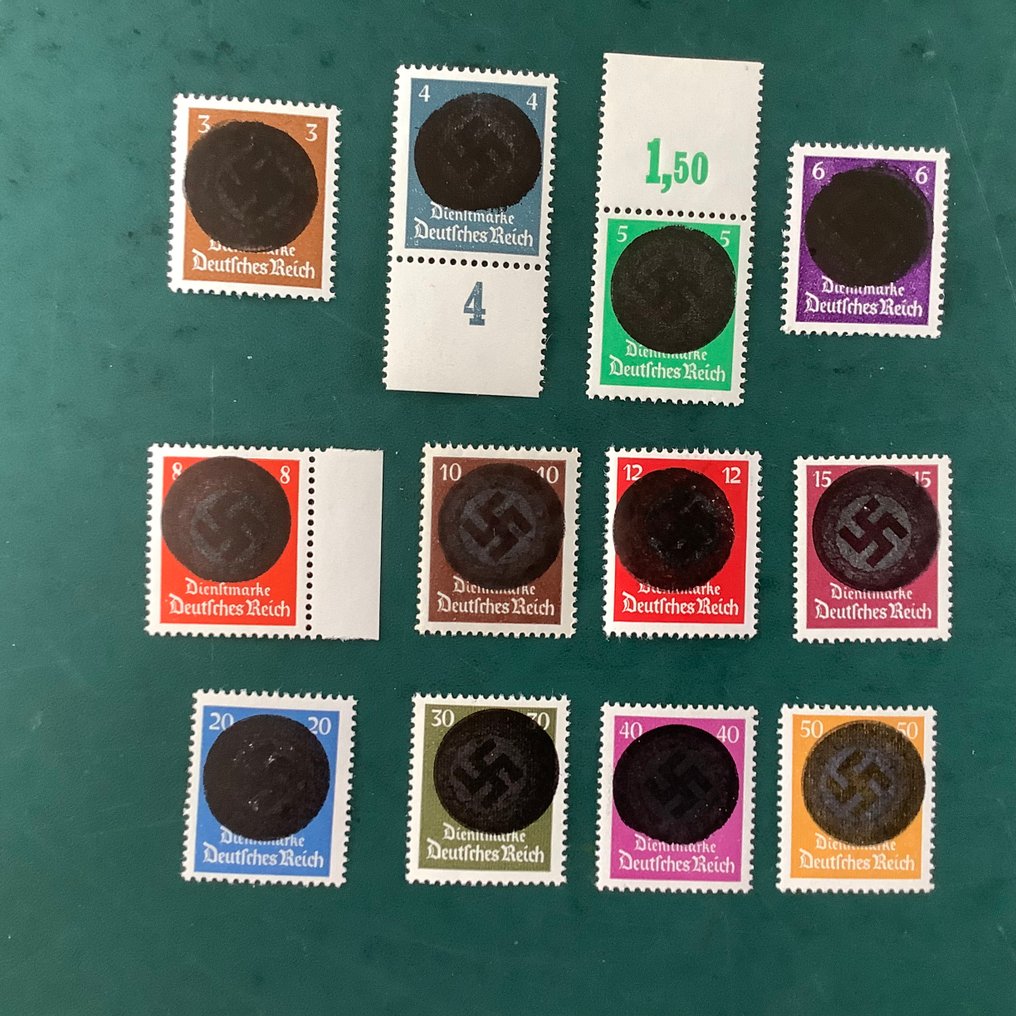 Germany - Local postal areas 1945 - Wittenberg: service stamps with local imprint - faultlessly inspected Sturm. - Michel #1.0