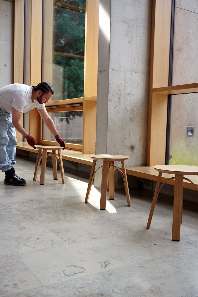 Johannes Hironimus - 凳子 - 橡木, 自然的 #1.0