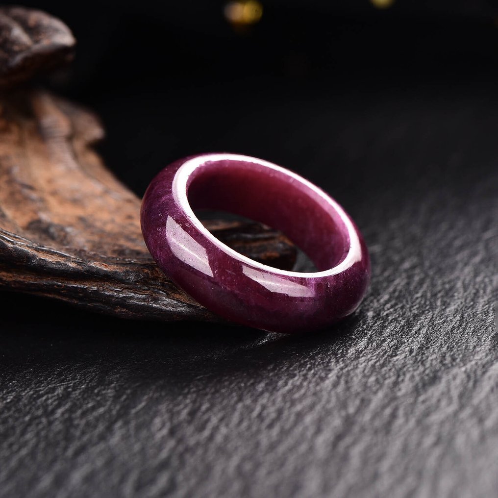 Ei varauksia - ALGT-sertifioitu - suuri ja erittäin eksklusiivinen luonnollinen rubiikkisormus. Voimakas sävy, jonka luonnon ja ajan muovaama.- 7.71 g #3.2