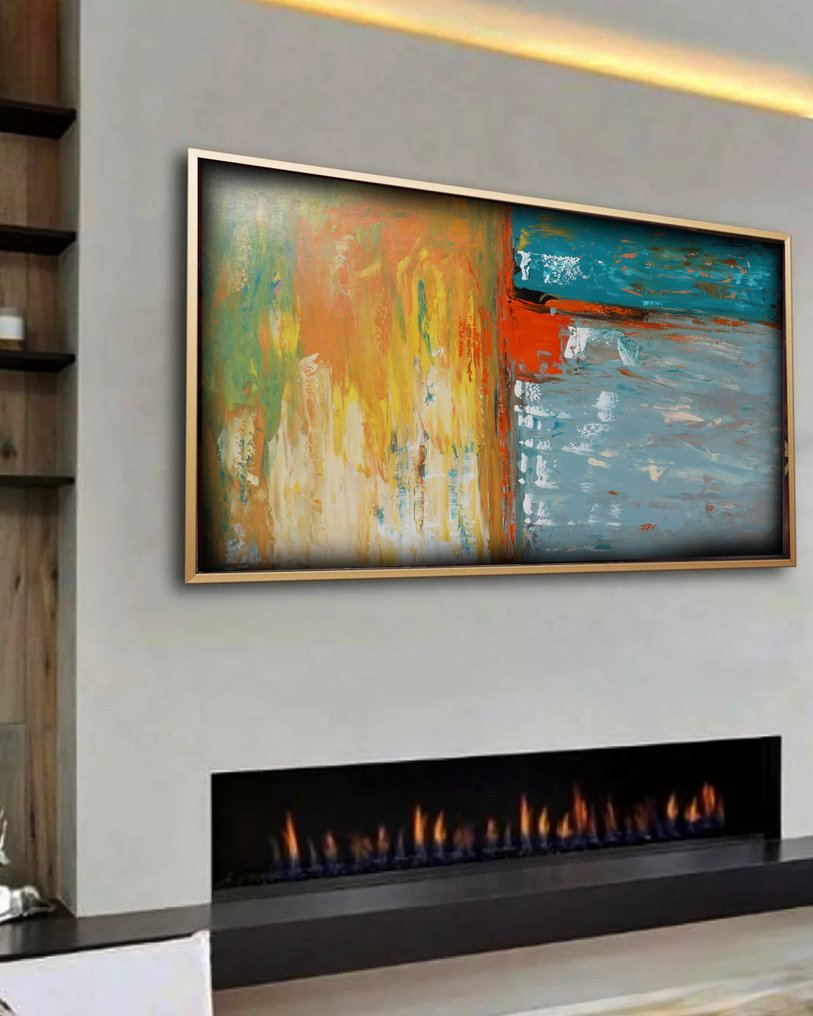 Ksavera - Abstract A1397 - pallete knife painting on canvas 210cm #2.1