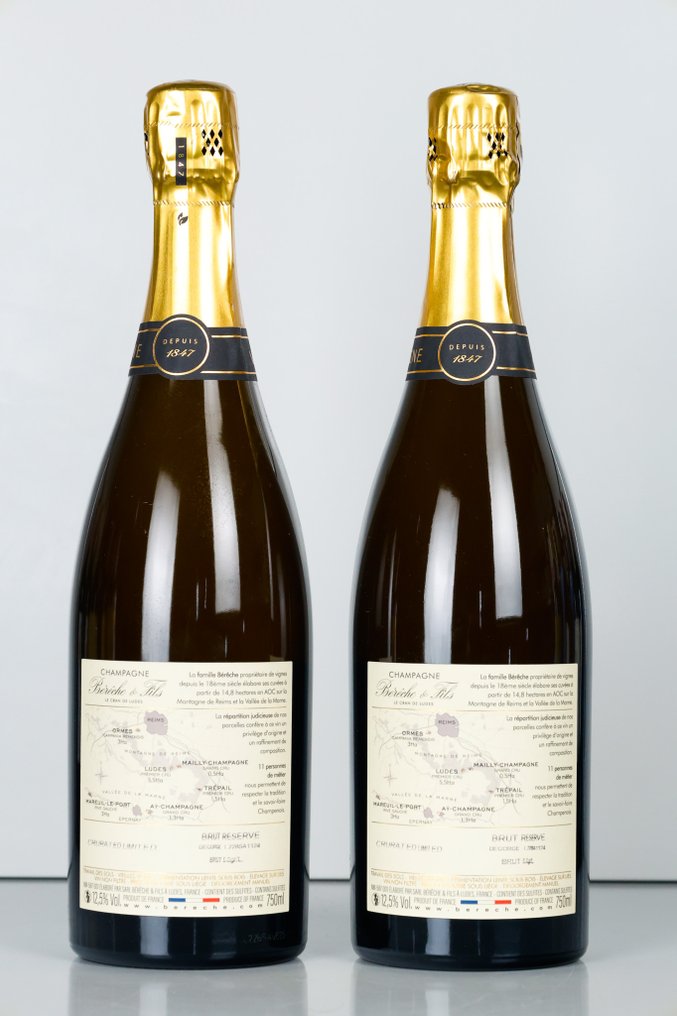 Bérêche et Fils, Brut Réserve - Champagne - 2 Pullot (0.7 L) #1.0