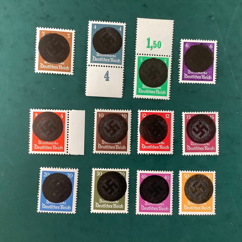 Germany - Local postal areas 1945 - Wittenberg: service stamps with local imprint - faultlessly inspected Sturm. - Michel #3.2