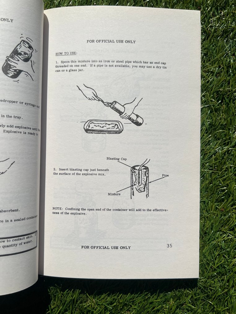 Vietnam War US Army Manual ''Improvised Ammunitions handbook'' - Boobytraps - Airborne - Ranger - Special Forces - Tunnel Rats - 1969 #2.1