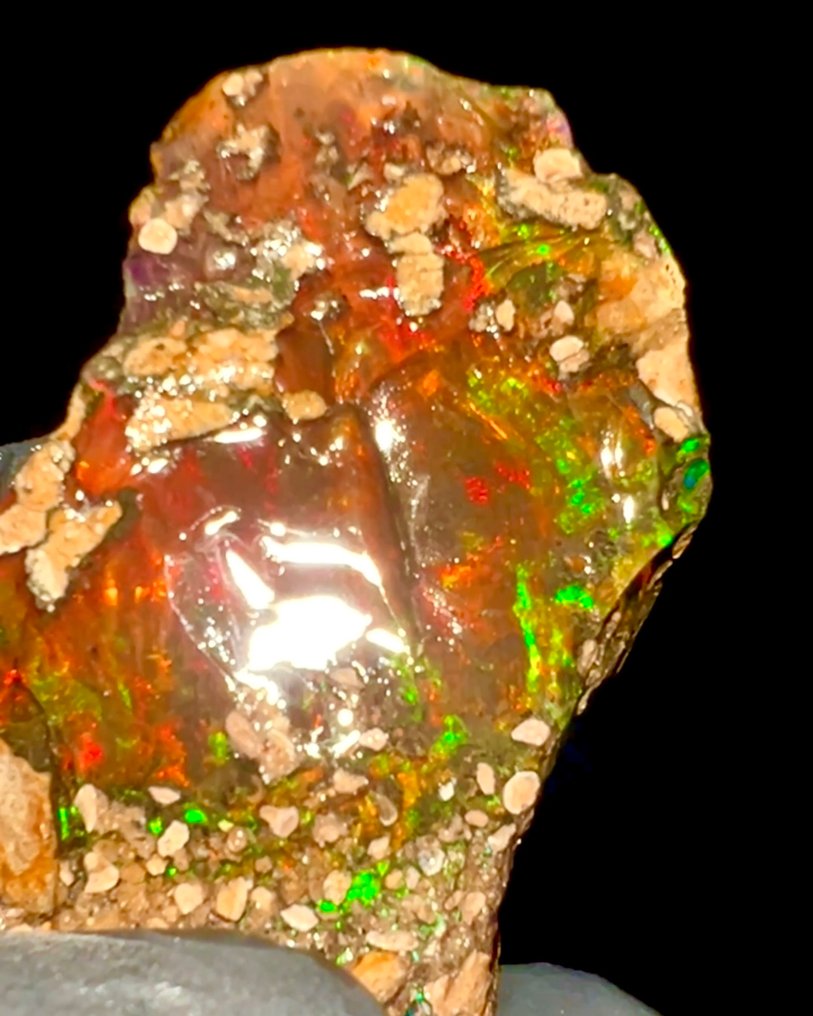 135 καράτια - Opale cristaline φυσικό AAA+++ XXL - μη επεξεργασμένο Υψηλής ποιότητας κρυστάλλινο opale. - Ύψος: 60 mm - Πλάτος: 35 mm- 27 g - (1) #1.0