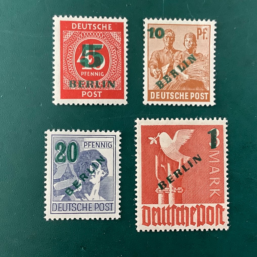 Berlin 1949 - Groenopdruk - flawlessly inspected hammer - Michel 64/67 #1.0