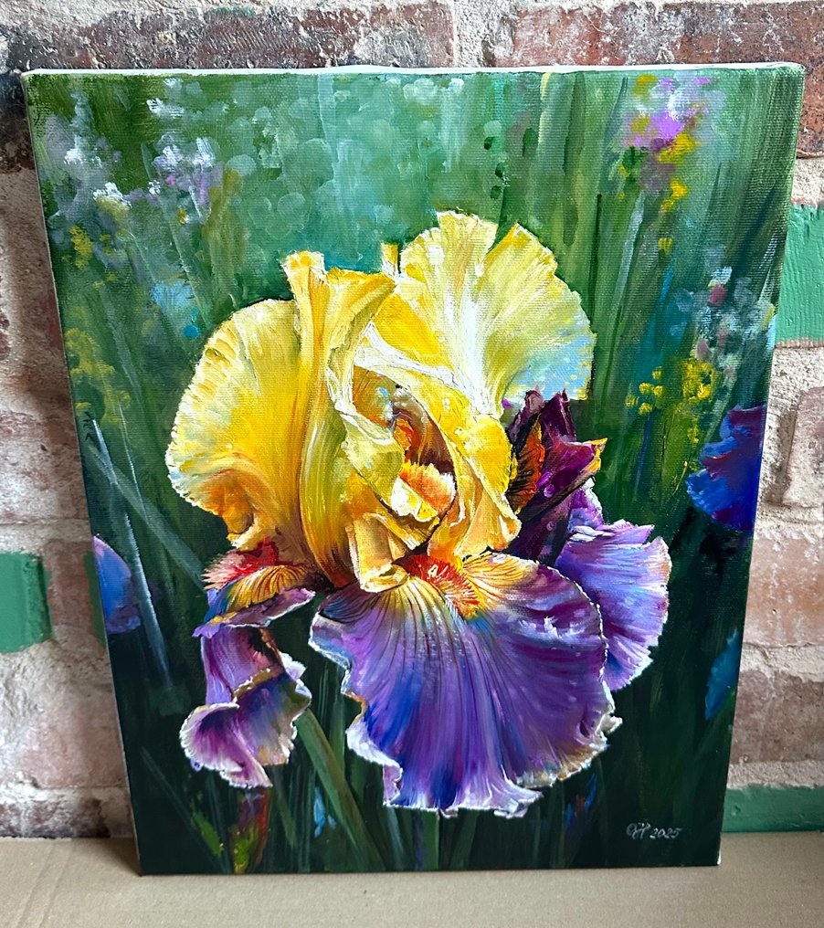 Alexander Nakonechny (1971) - Yellow-purple iris #4.3