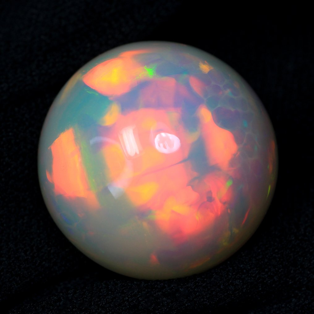 Oransje, Grå Opal - 39.33 ct - Det internasjonale gemologiske institutt (IGI) - Fint spill av farger #3.2