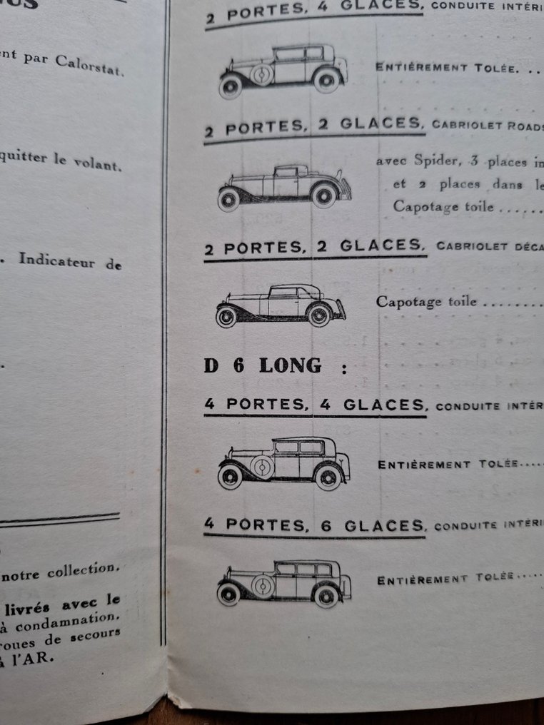 Brochure - Delage - D6 - Price list - 1931 #4.3