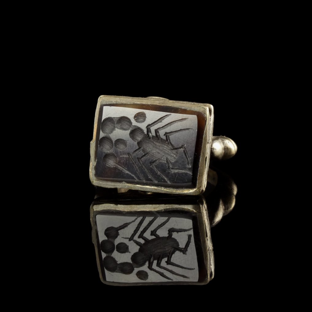 Βασίλειο της Οθωμανικής Αυτοκρατορίας Δαχτυλίδι με λίθο σε ανάγλυφο με Σκορπιό.  (χωρίς τιμή ασφαλείας) #1.0
