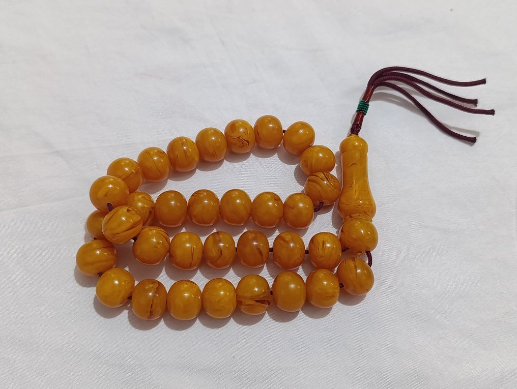  Ροζάριο - Κεχριμπάρι - 1980-1990 - Σπάνια Κομποσκοίνια Προσευχής  #4.3