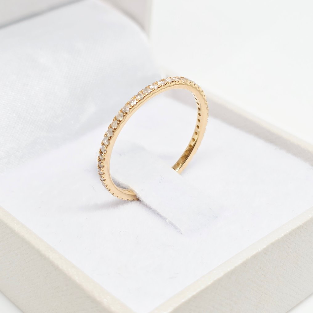 Nincs minimálár - Gyűrű - 14 kt. Sárga arany - 0.29ct. tw. Gyémánt (Természetes) #4.3