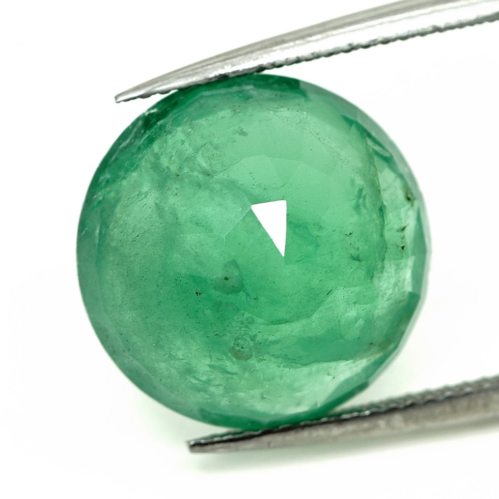 1 pcs Verde Smeraldo - 11.93 ct - Bellerophon Gemlab #3.2