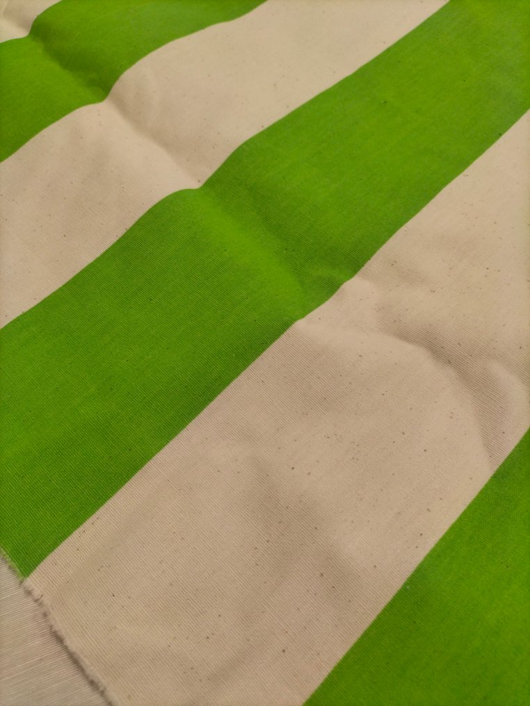 Stupendo cotone d'arredo vintage anni 90' / fantasia a righe - Polstringsstoff  - 310 cm - 140 cm - merket stoff #4.3