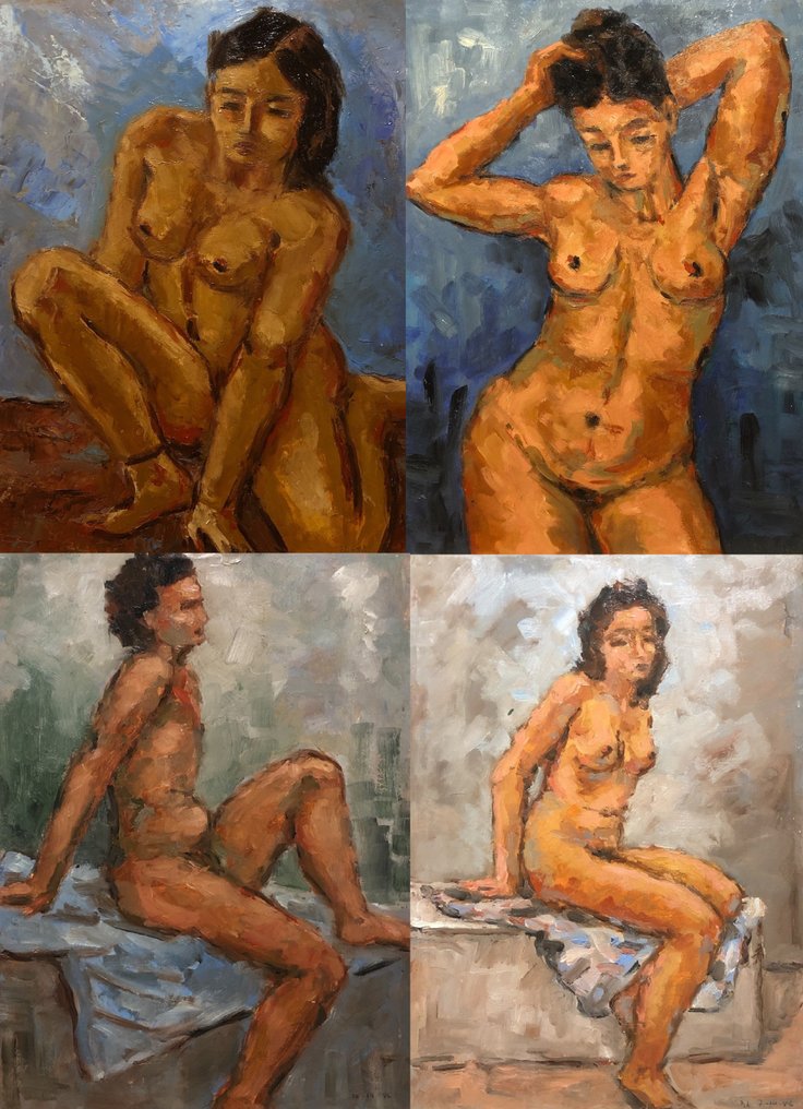 École française (XX) - Une collection de quatre nus #1.0