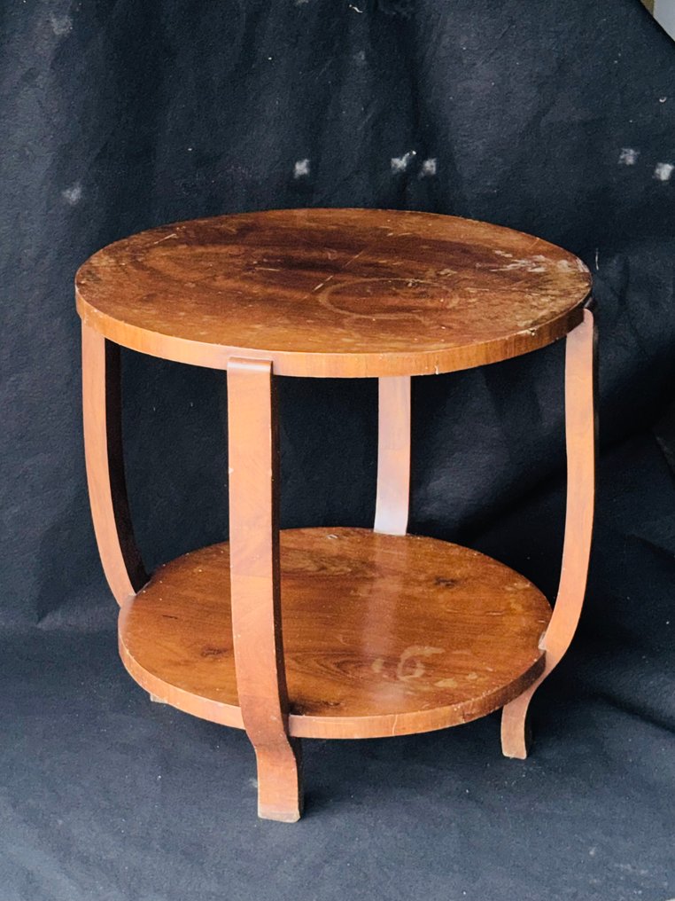 桌子 - 木 - 弯曲的艺术装饰风格桌子 #1.0