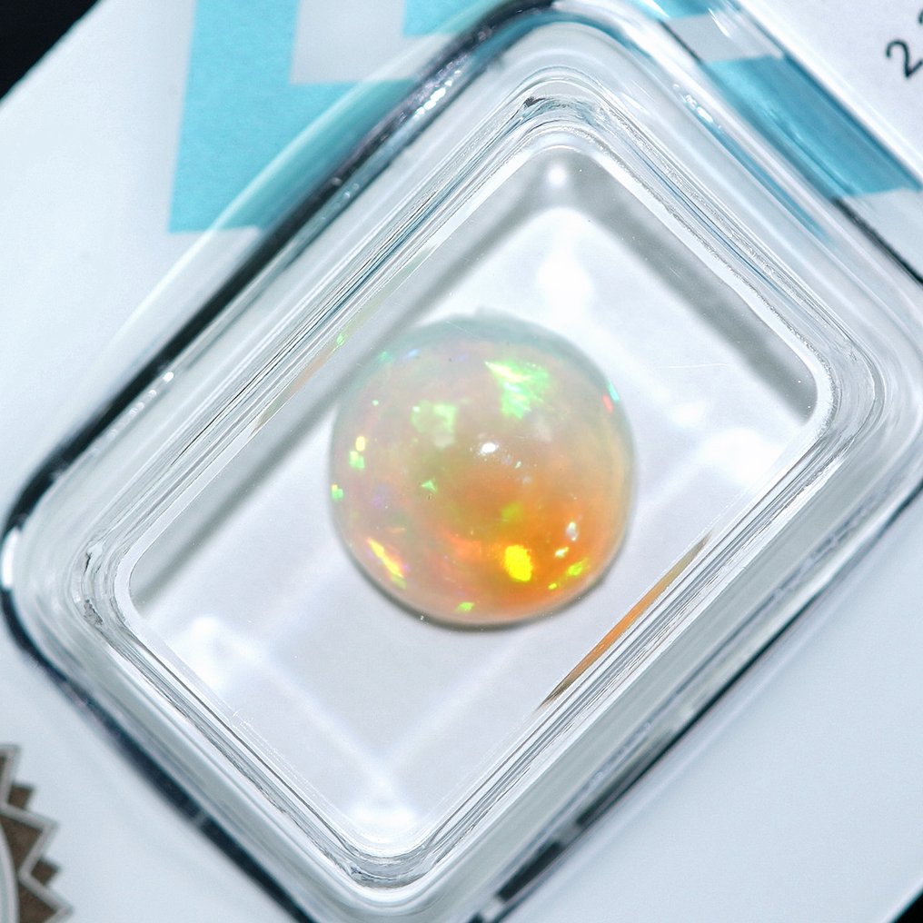 Sem preço de reserva - 1 pcs  Laranja, Multicolor, Verde Opala  - 2.38 ct - International Gemological Institute (IGI) #3.2