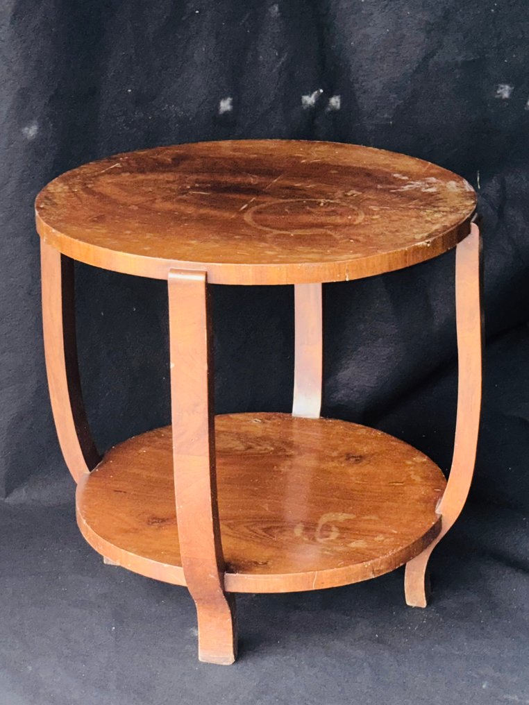 桌子 - 木 - 弯曲的艺术装饰风格桌子 #4.3