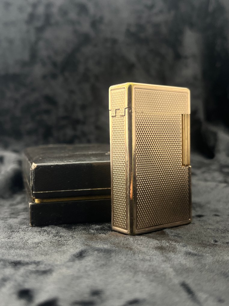 S.T. Dupont - Rare Large Line 1 with box - Brichetă - Placat cu aur #4.3