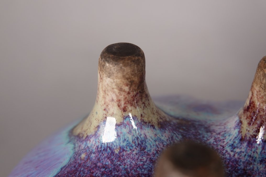 Qing Dynasty - Rare Junyao Small Censer - Καυστήρας θυμιάματος - Ex Klefisch, 2002-2005 - Πορσελάνη - Σπάνιο θυμιατήριο Junyao. #4.3