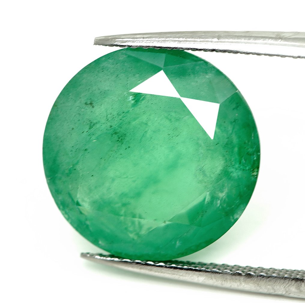 1 pcs Verde Smeraldo - 11.93 ct - Bellerophon Gemlab #1.0