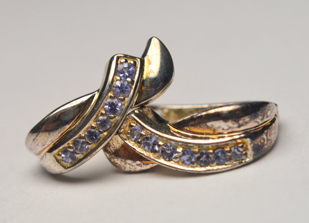 Senza prezzo di riserva - Orecchini Argento Tanzanite - 925 #1.0