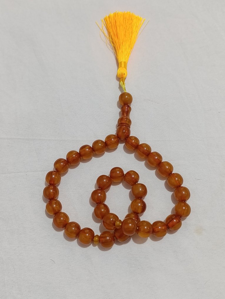  Ροζάριο - Κεχριμπάρι - 1980-1990 - Σπάνια Κομποσκοίνια Προσευχής  #2.1