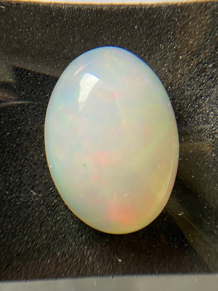 没有保留价 白色 蛋白石  - 14.85 ct - 西班牙宝石学院（IGE） - 浓烈的色彩游戏 #3.2